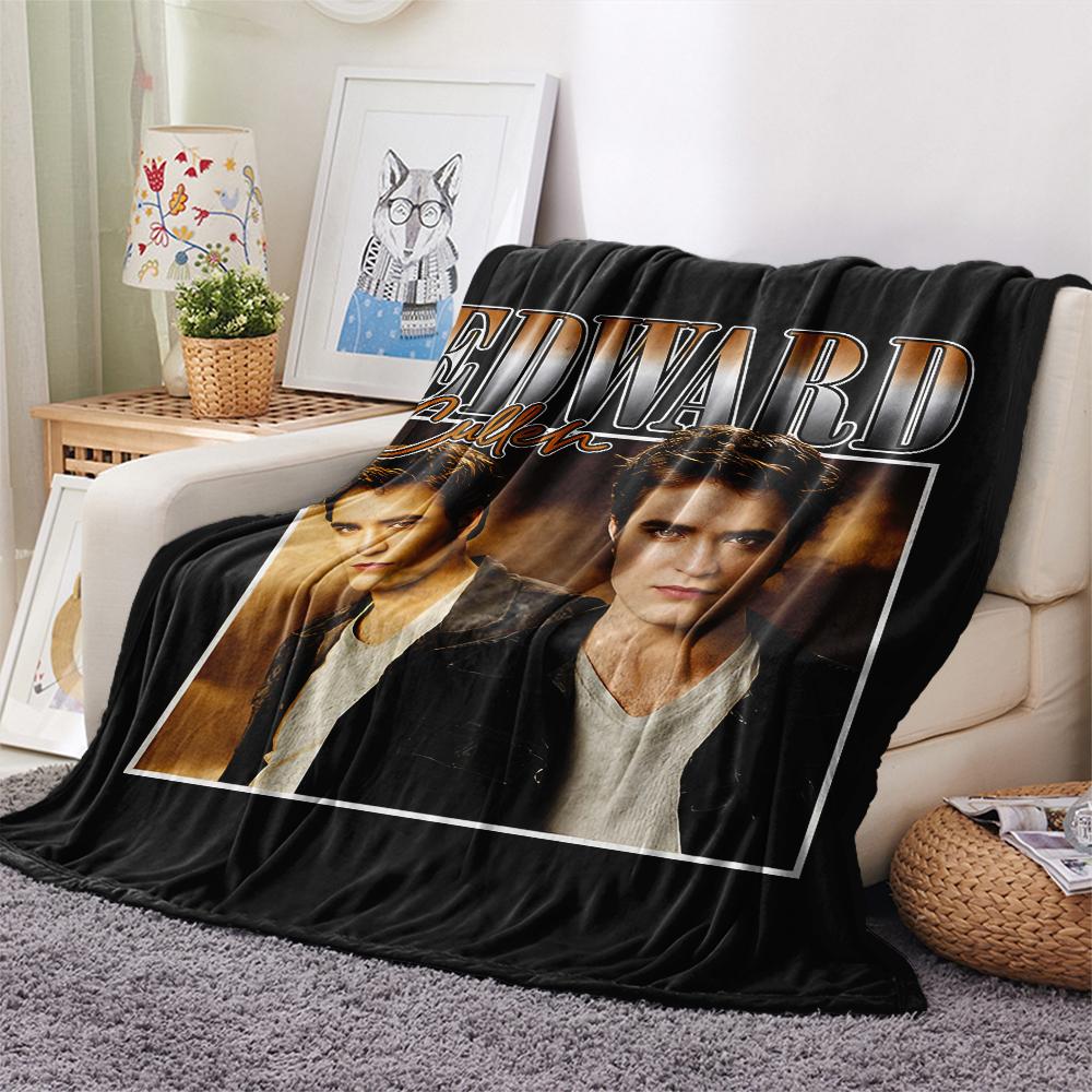 1 Stück Edward Cullen Druck Flanelldecke, Hohe Qualität für alle Jahreszeiten, Heimdekoration, Wärme und Komfort, Perfekt für Weihnachtsgeschenke