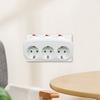 3 Horizontal Socket with 3 Individual Switches Power Adapter Power Converter Socket Wall Socket for Living Room Bedroom