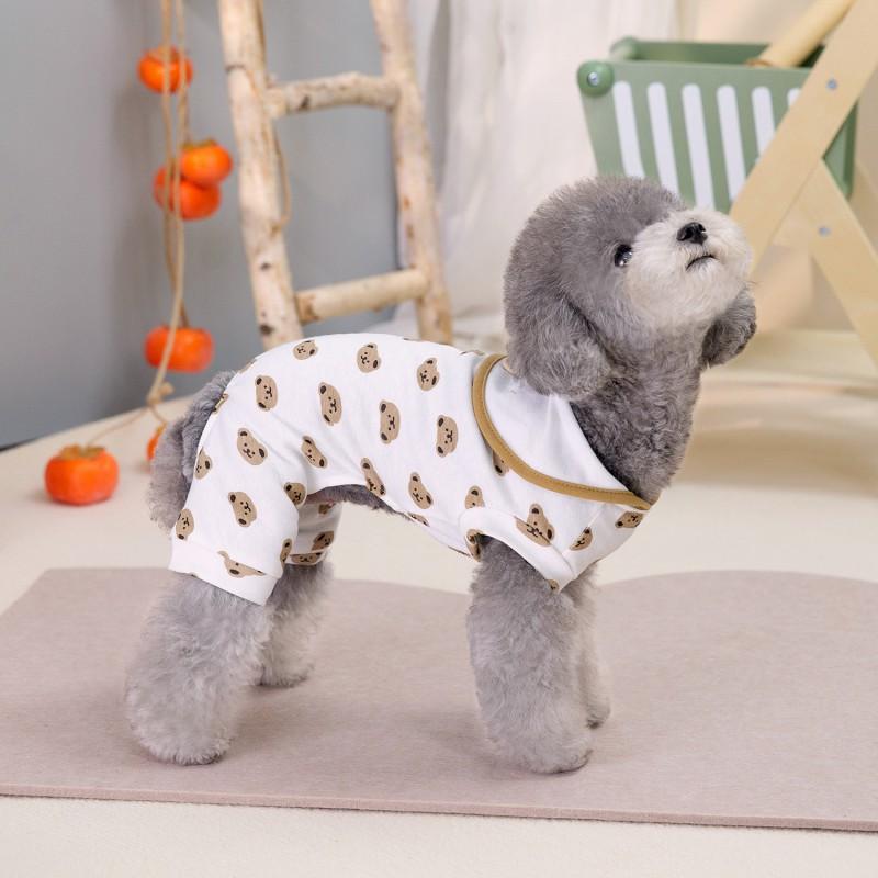 Cute Bear Print Pet Tank Top Small Dogs Casual Sleeveless Vest Puppies