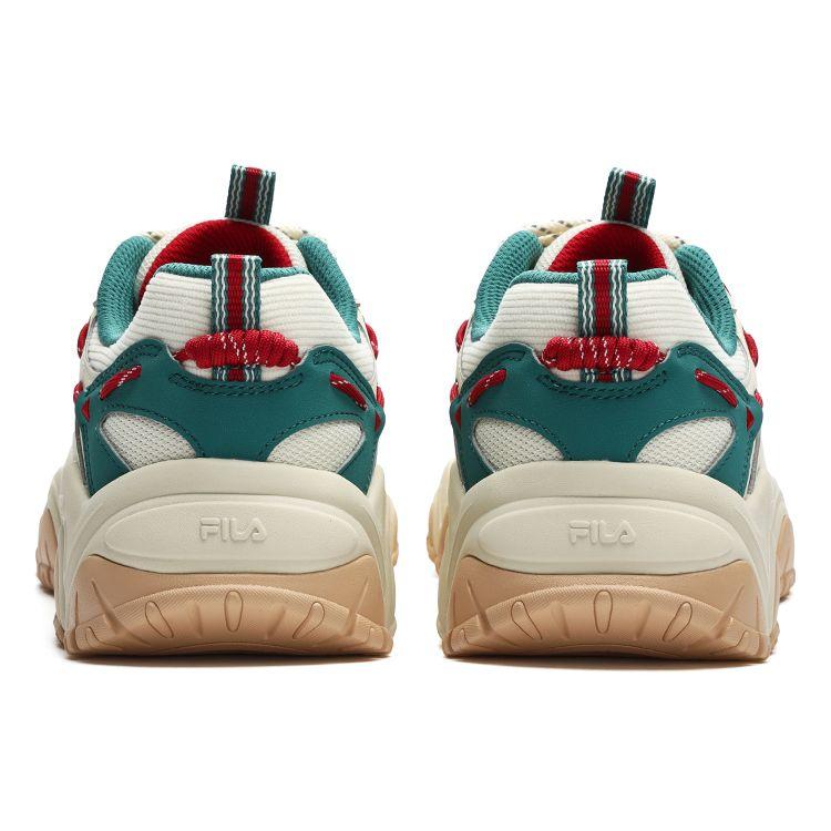 FILA Fluid 4 Fabric Synthetic Leather Fashion Retro Sports Low-Top Lifestyle Shoes Women sneaker Beige F12W312101FCC