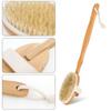 Natural Bristle Body SPA Brush for Wet and Dry Skin, Soft Bath Massager for Home Use
