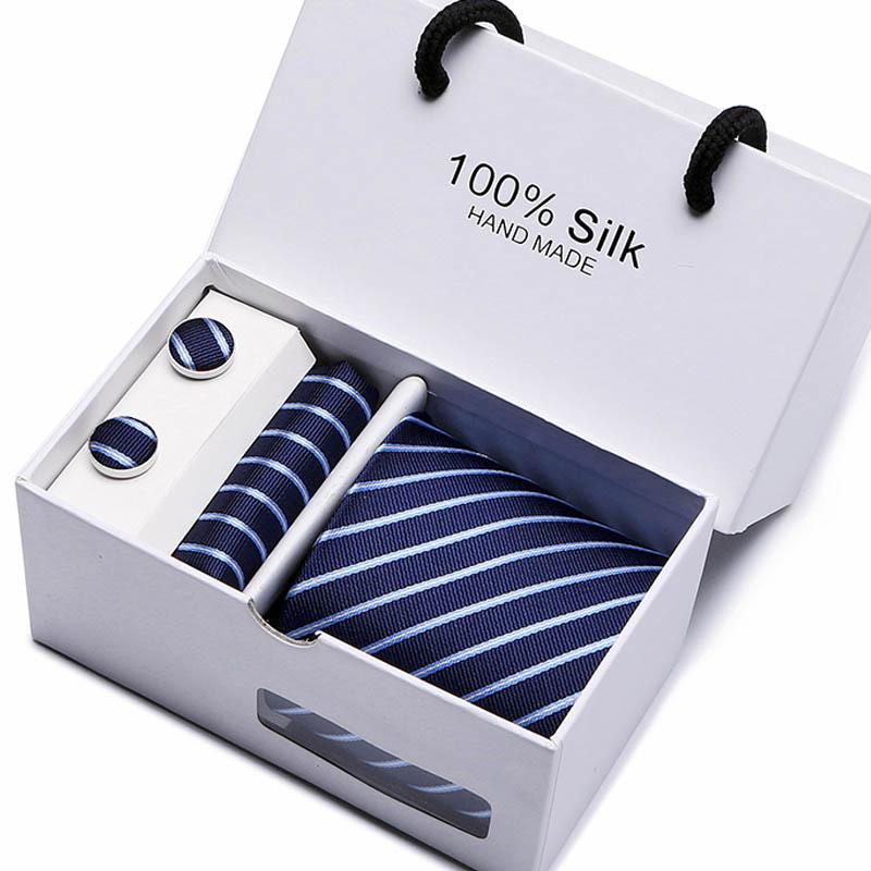 Gift Box Five-Piece Tie Men'S Formal Wear Business Casual Wedding Groom Bow Tie Square Scarf