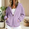 Women's Long Sleeve Zip Up Hoodie with Front Pockets Casual Sweatshirt