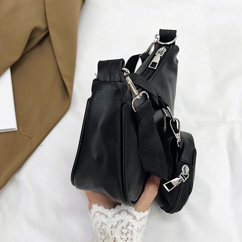 Fashion Ladies Hobos Underarm Bag Simple Women Shoulder Crossbody Bags Female Girls Small Handbags with Purse