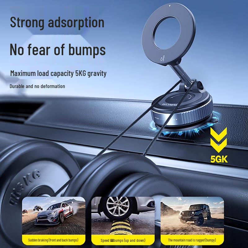 Magnetic Car Mount with Vacuum Suction for Magsafe Phones - New Interior Navigation