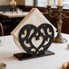 Nordic Style Tissue Storage Stand Rustic Wooden Napkin Holder Free Standing Paper Dispenser Modern Functional Wood Rack for Dining Table Coffee Bar