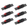 Uxcell Spring Speaker Audio Cable Terminal Strip 2-pole Terminals, Push-release Connectors, Block, Red/black, WP2-35, 6-pack.