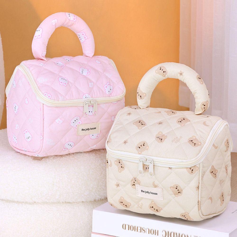 Cartoon Cosmetic Bag Butterfly Cherry Makeup Brush Case House Shape Storage Bag  Wash Face