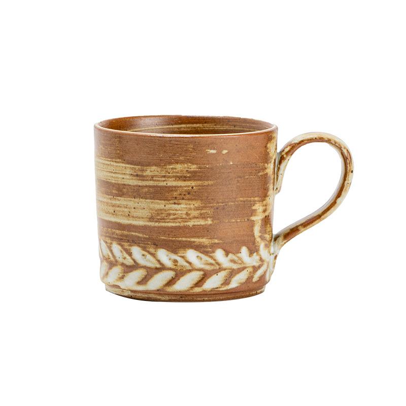 

Японские каменные кофейные чашки и блюдца, ретро керамические кофейные чашки, креативные чашки ручной работы, старинные кофейные чашки и блюдца для латте-арта 250ml