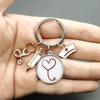 Paint Fashion Creative Nurse Medical Syringe Stethoscope Image Keychain Glass Suitable Nurses and Doctors Key Ring Pendant Gift