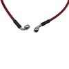 300mm-2200mm 28 & 90 Degree Motorcycle Dirt Bike Hydraulic Steel Brake Hose Line Cable M10 Banjo Pipe Line Braided Oil Hose Red
