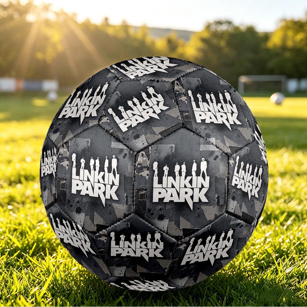 Linkin Park Print Standard Size 5 Soccer Ball Durable Shock?Absorbing Ball For Training Match Outdoor Play