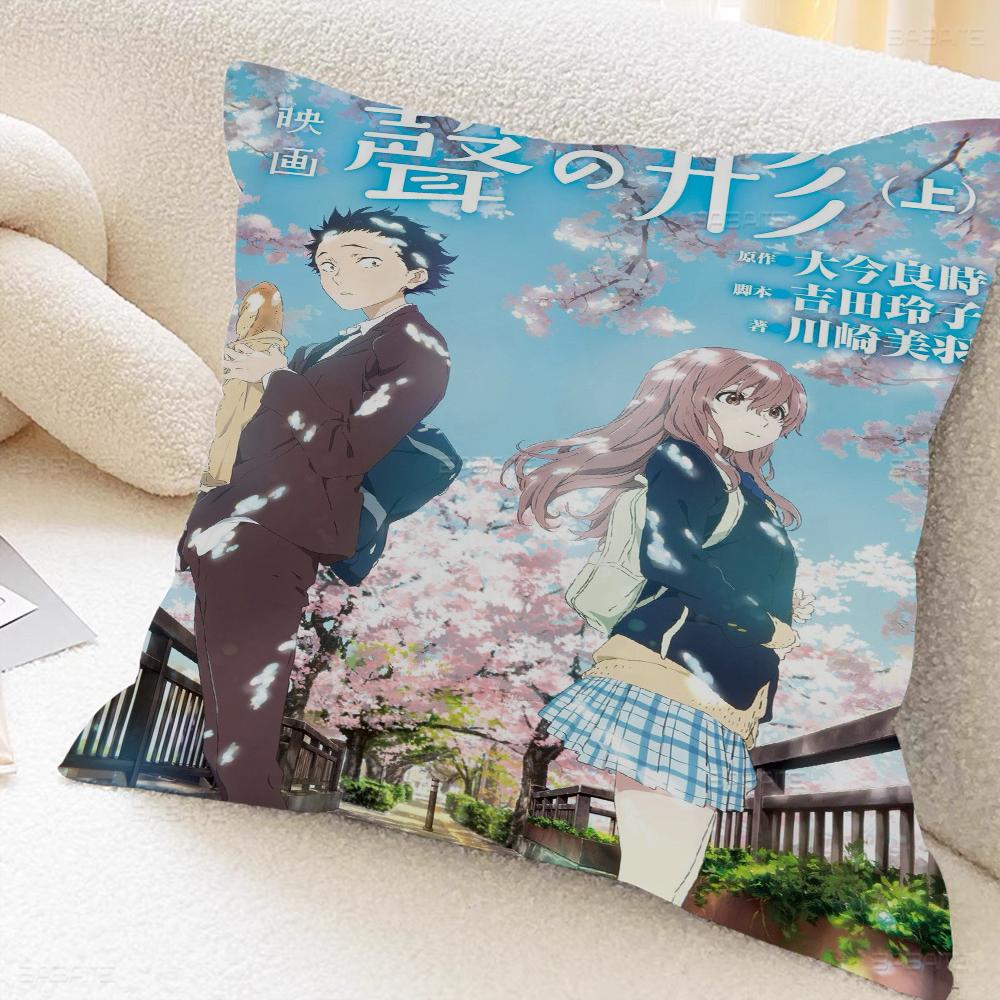 A Silent Voice Pillow Anime Pillow Sofa Bed Head Pillow Cover Cushion Cover 45x45 Cm Fashion