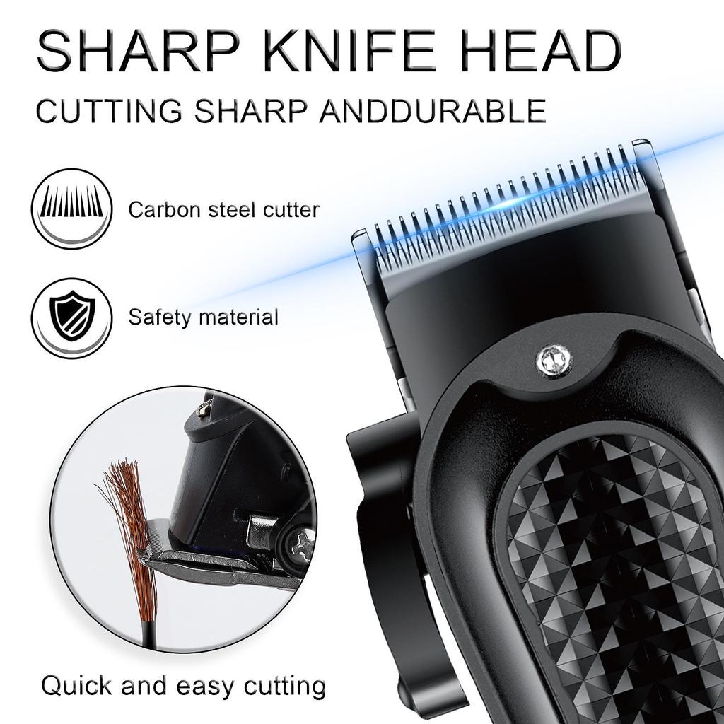 HIENA Electric Hair Clipper with Number Display, Oil Head Carving, Push Clippers for Barbers.