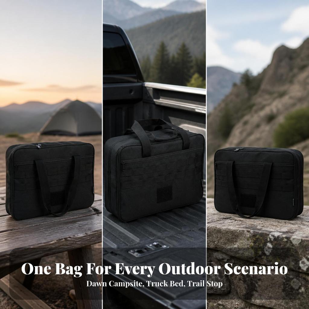 Heavy-Duty Camping Cookware Organizer Padded Storage Bag Portable