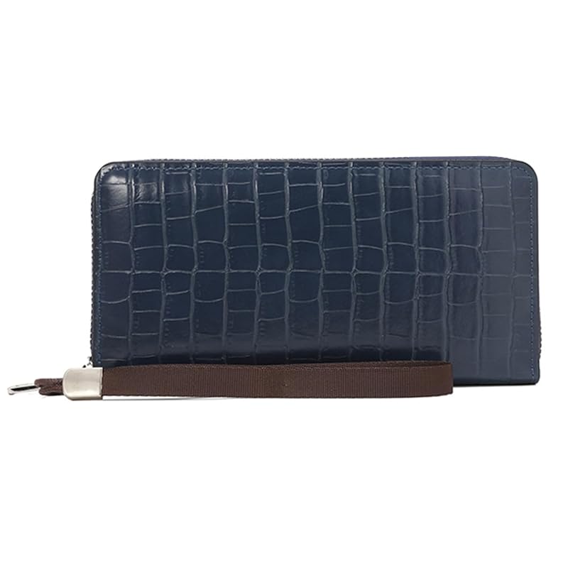 

[Haffukiry] long wallet ladies wallet Popularity round zipper long wallet large capacity Contains 8 cards multifunctional with strap wallet wallet