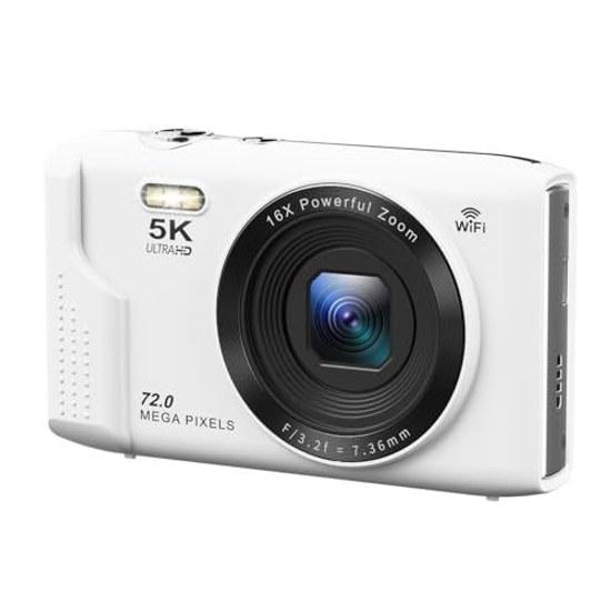 AiMike Digital Camera That Can Send Smartphones 5K WIFI Transfer Function 72 Million Pixels Comes 64GB microSD Card 16x Zoom Autofocus LED Light Large