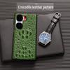 iQOO Neo7 SE Leather Case: Crocodile Skull Half-Cover Racing Design