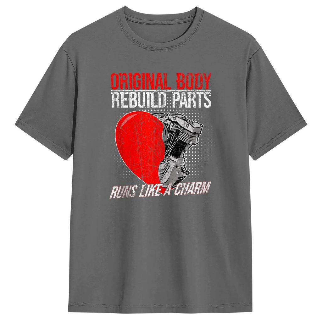 Original Body Rebuild Parts Open Heart Surgery Survivor TShirt Summer TShirts Cotton O Neck 6XL Top Tees ShortSleeve Tshirt
