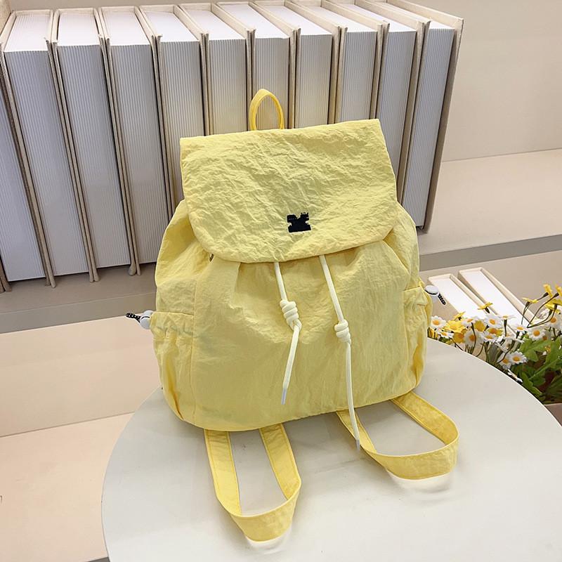 Printed Casual Checkered Backpack With Drawstring Design For Kids Daily Use