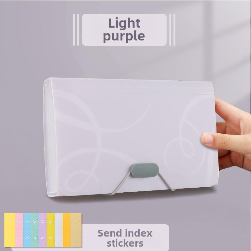 A6 Multi-layer 13 Grids Expanding Wallet File Folder Buckle Organ Bag Large Capacity School Office Data Storage Organizer Pouch