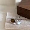 Open Ring Zircon Double Layer Ring Brown Stone Geometric Resizable Ring  Aesthetic Accessories