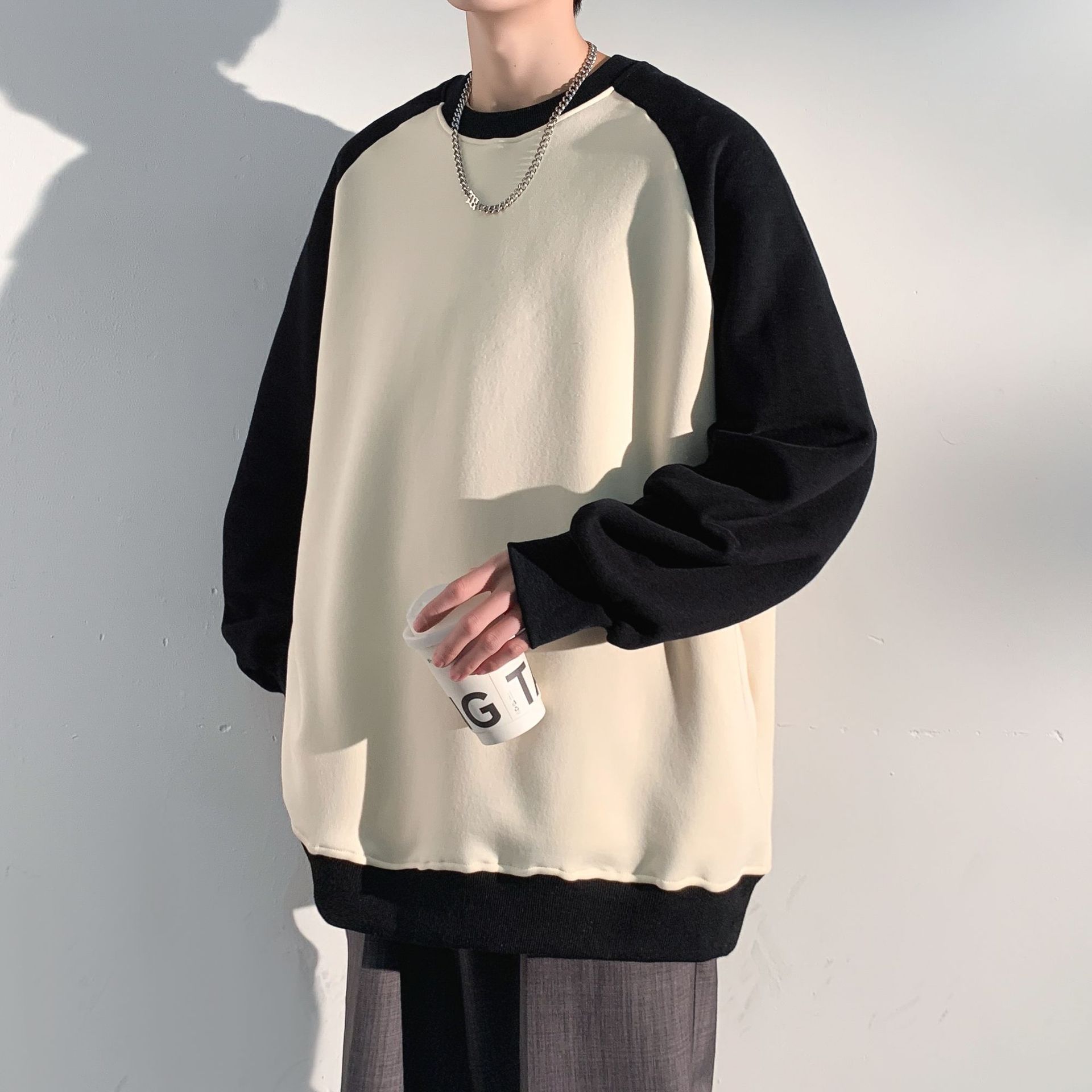 

Удобный кардиган с капюшоном, свитер, мужская весенне-осенняя куртка для пары, свободная трендовая куртка для мужчин S