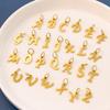 CARLIDANA INS New Fashion Initial Charm Stainless Steel 18K Gold Plated Letter Pendant Alphabet Necklace for DIY Jewelry