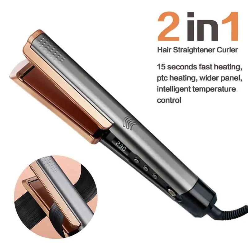 Cross-border Negative Ion Ceramic Coating Curling Iron Electric Heating Comb with Multi-Gear Thermostat Source Factory