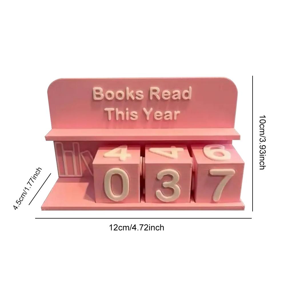 Books Read This Year Counting Ornaments 3D Printed Book Read Tracker Library Decor Ornament Wear Resist Library Decor
