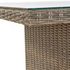 Table and 6 Chairs Set - Steel and Rattan - Beige - 200 X 100 X 75 Cm - Weather Resistant