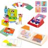 Montessori Geometric Shape Colors Matching Puzzles Toys Spatial Imagination Logical Thinking Training Kids Reasoning Board Games