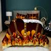 Guitar Duvet Cover Set Electric Guitar In Burning  Musical Creativity Concept Music Double Queen King Size Polyester Qulit Cover
