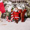 Christmas Santa Claus Stakes Xmas Garden Yard Signs Santa Claus Yard Art Outdoor Christmas Decorations for Lawn Door
