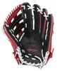 Rawlings HYPER TECH COLORS Baseball Glove for Throw Men's (GS5FHTCY719) Softball, All-Around, Black/Scarlet, 12.75 inches, Right-Handed