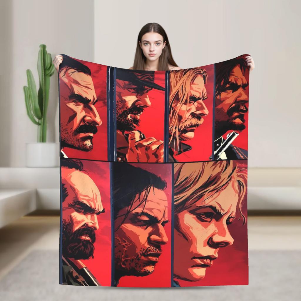 Red Dead Redemption 2  Blankets Quality Soft Warm  Bedding Throws Winter Girls Boys Home Decor Pattern Bedspread