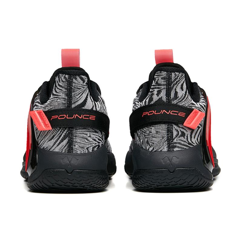 Anta Swoosh 2.0 Anti-Slip Wear-Resistant Low-Top Performance Basketball Shoes Men's White Black Sneakers 112231606-5