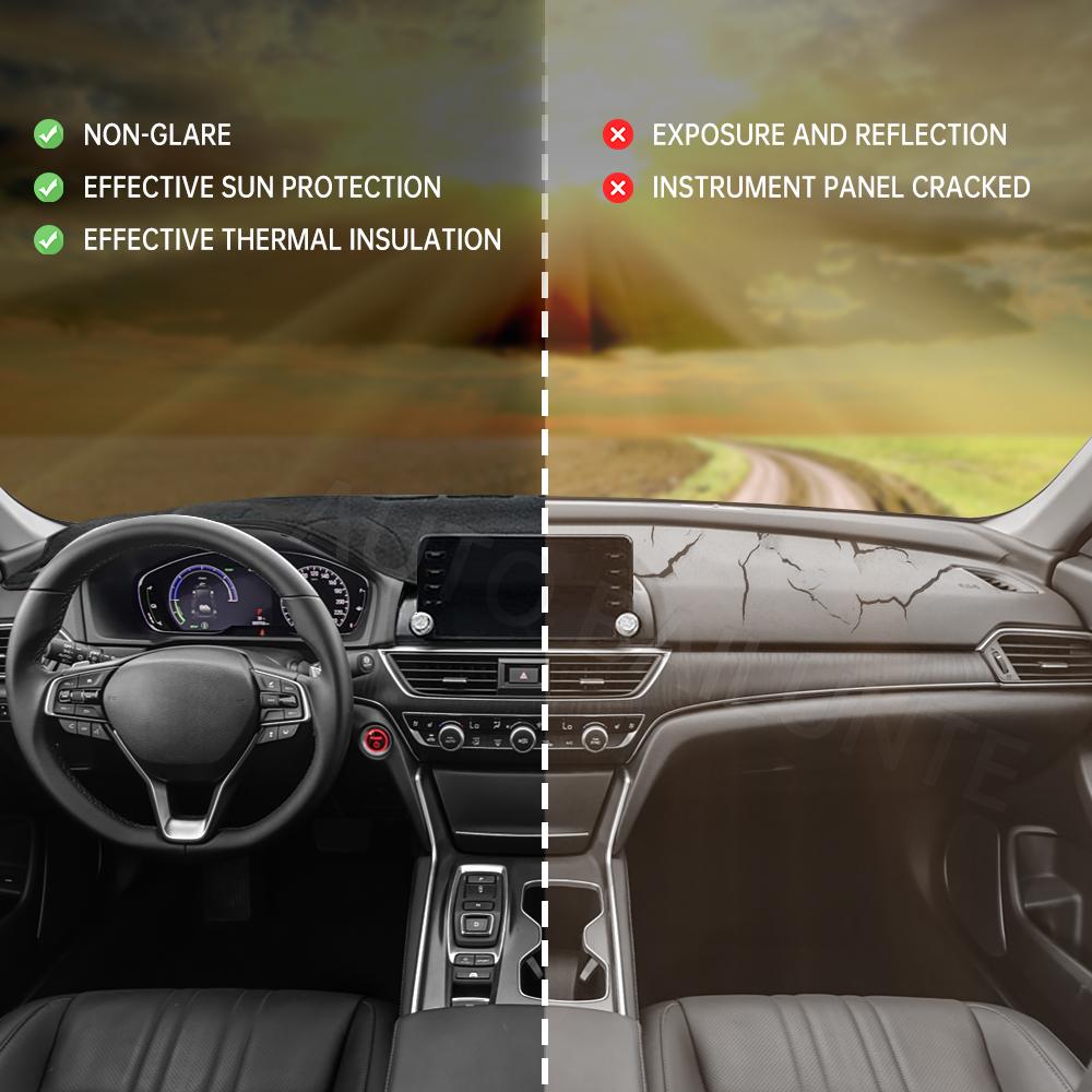 Für Honda Accord 2018    2022 10. Auto Armaturenbrett Abdeckung Matte Sonnenschutz Pad Instrumentenbrett Teppich
