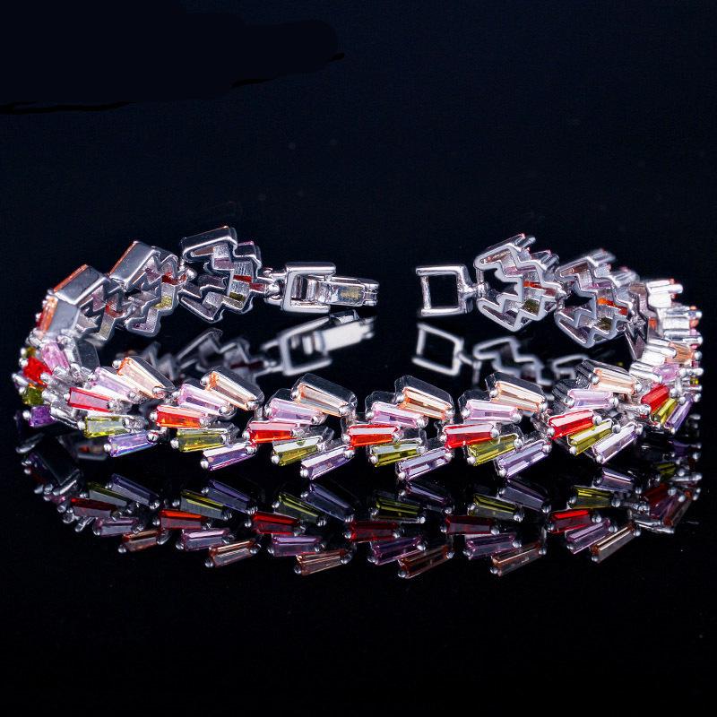 S0122 Multi-Color Optional, Irregular Women'S Bracelet, Shining Zircon Hand Jewelry