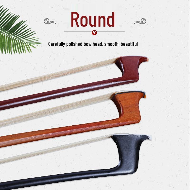 Brazilwood Violin & Cello Bow, Octagonal & Round, Sizes 1/2, 3/4, Full (4/4, 8/8), Horsehair Accessories