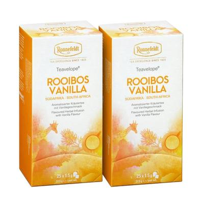 Ronnefeldt Rooibos Vanilla Tea 25 Tea Bags X 2 Packs