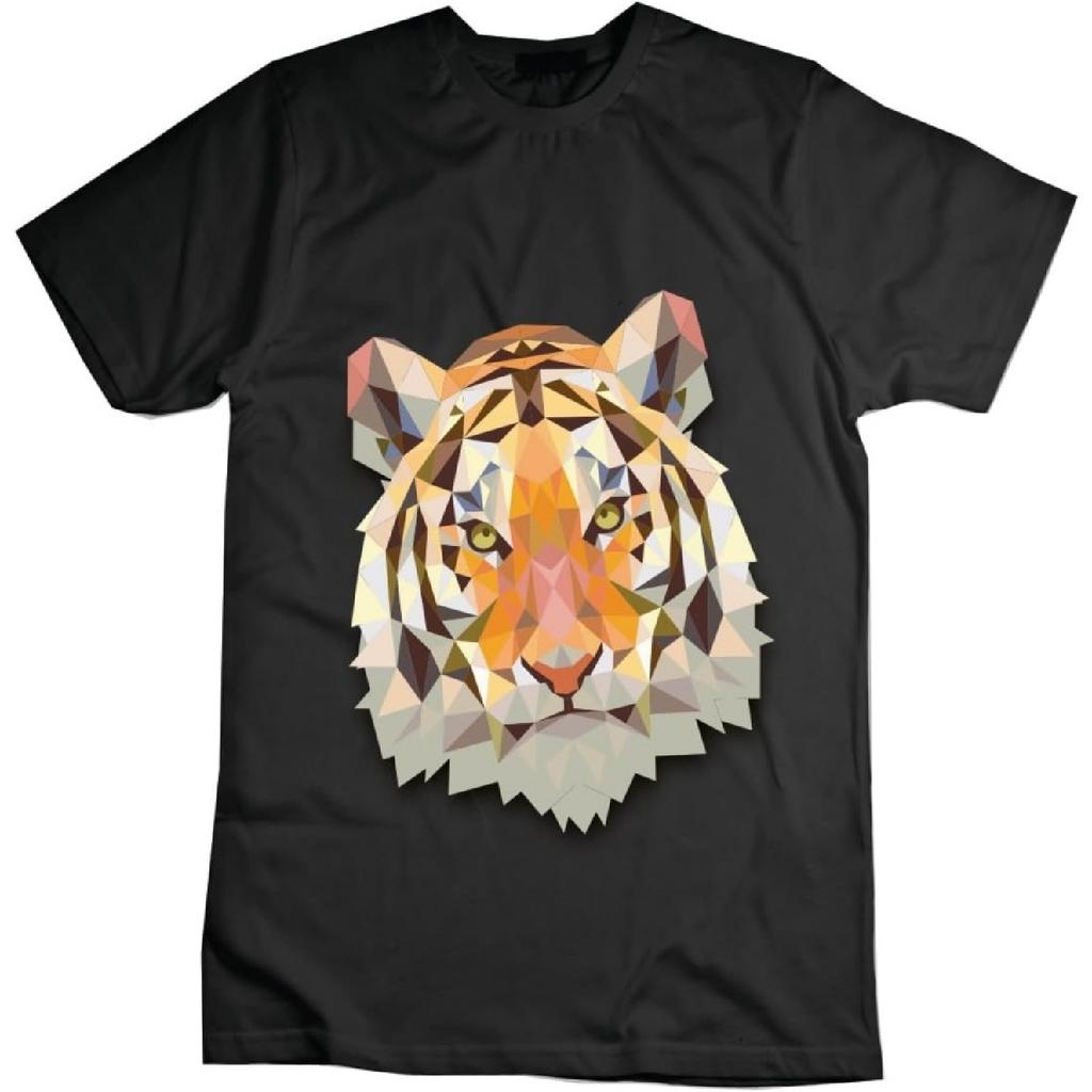 Tiger Face Modern Art T-Shirt - T-Shirt Comfortable 100% Cotton tee