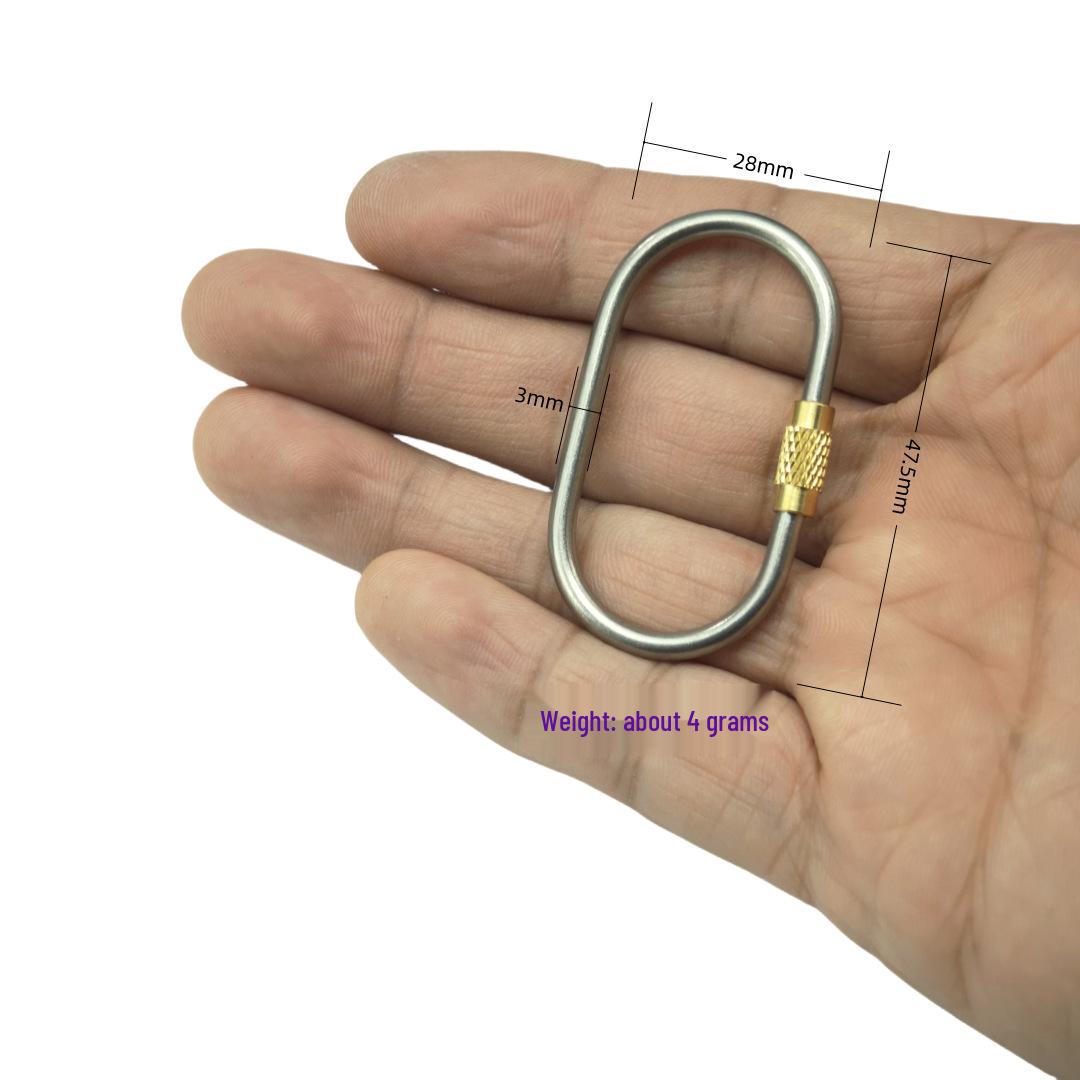 Карабин с запирающим крючком из титанового сплава для кемпинга и пешего туризма