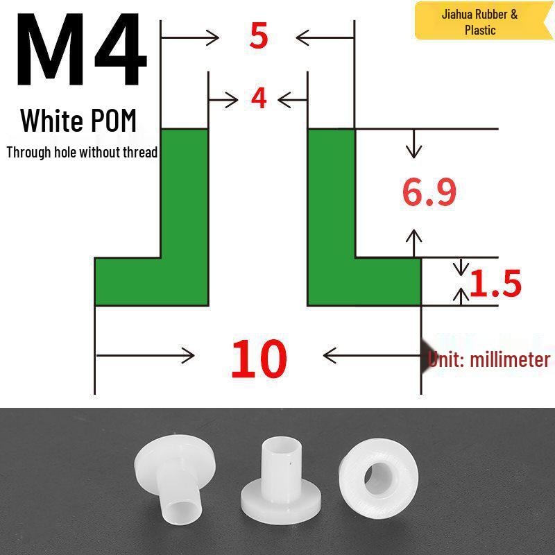 T-förmige Nylon-Dichtungsscheibe M3-M35 Gewinde Isolierabstandshalter