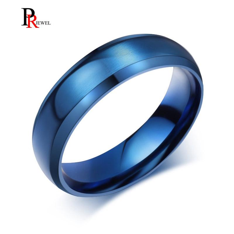 

Classic Blue Ring Men Jewelry Stainless Steel Wedding Party Gift USA Size 4 5 6 7 8 9 10 11 12 13 14 8