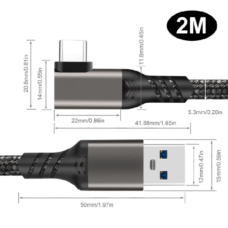 Long USB C Cable Highly Speed Data Transfer Charging Cord for Gamings PC