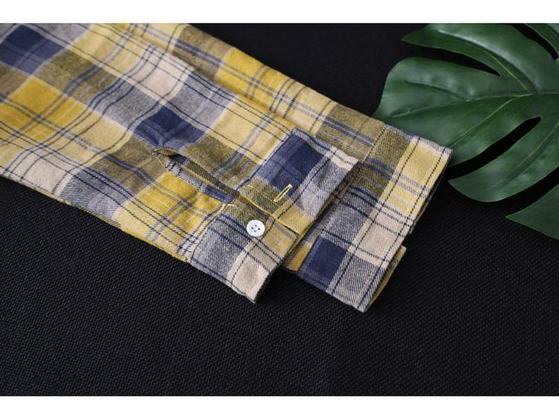 Women's Literary Plaid Mid-Length Shirt, 2025 Spring/Autumn, Long-Sleeve, Versatile Loose Fit
