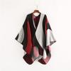 Contrast Stripes Cashmere Winter Scarf Shawl Beautiful and Most Striking Accessories Comfortable High Quality Unique Clothes