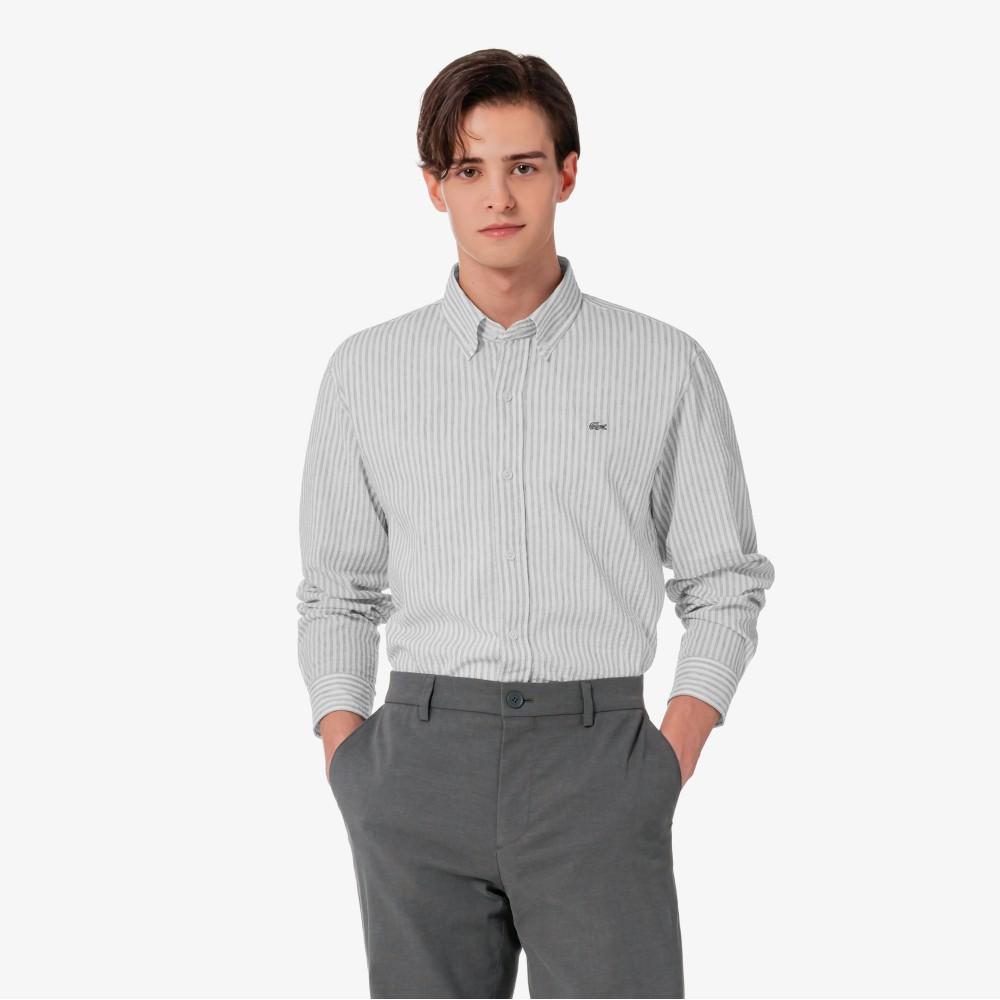 [lacoste] Men's Linen Blend Stripe Shirt CH838E-56GCCA
