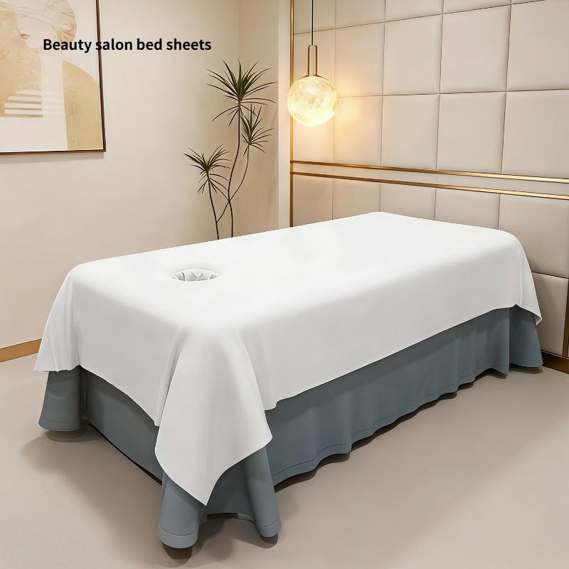 Beauty Salon Bed Sheets with Breathable Holes Thicken Massage Bedsheets Absorb Water Anti Wrinkle Dust-proof Bed Cover